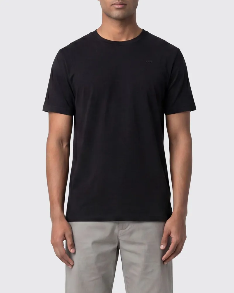 K-Way Baumwoll-Rundhals-T-Shirt Schwarz