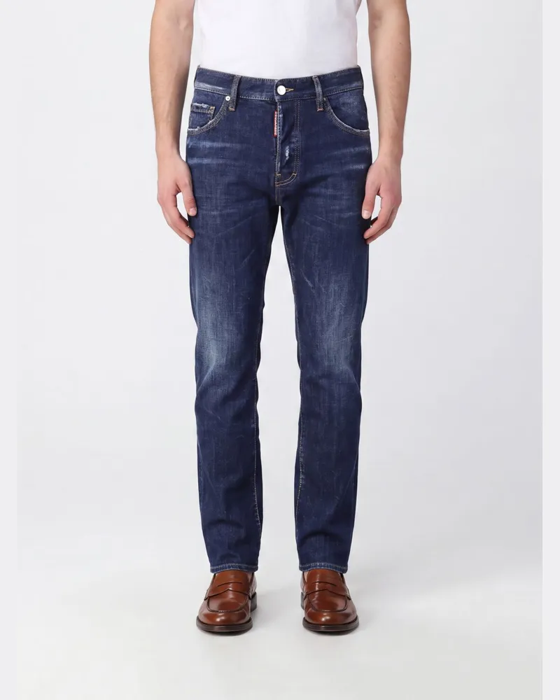 Dsquared2 Skinny-Fit-Jeans mit mittlerer Leibhöhe aus Stretch-Denim mit Knopfverschluss Navy