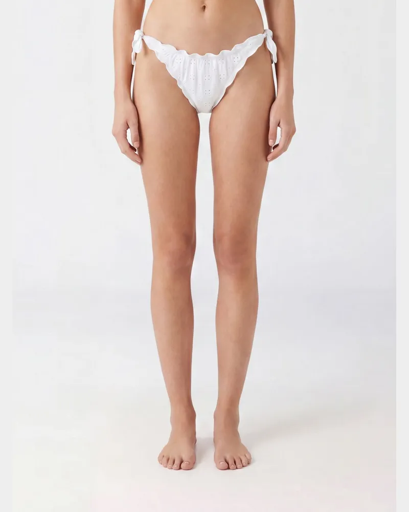 MC2 Saint Barth Bikini-Unterteil mit niedrigem Bund und verstellbaren seitlichen Bändern Braun