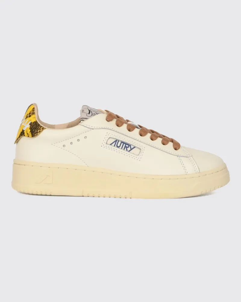 AUTRY Dallas Low Sneaker aus Kalbsleder mit Einsätzen in Python-Optik Bunt