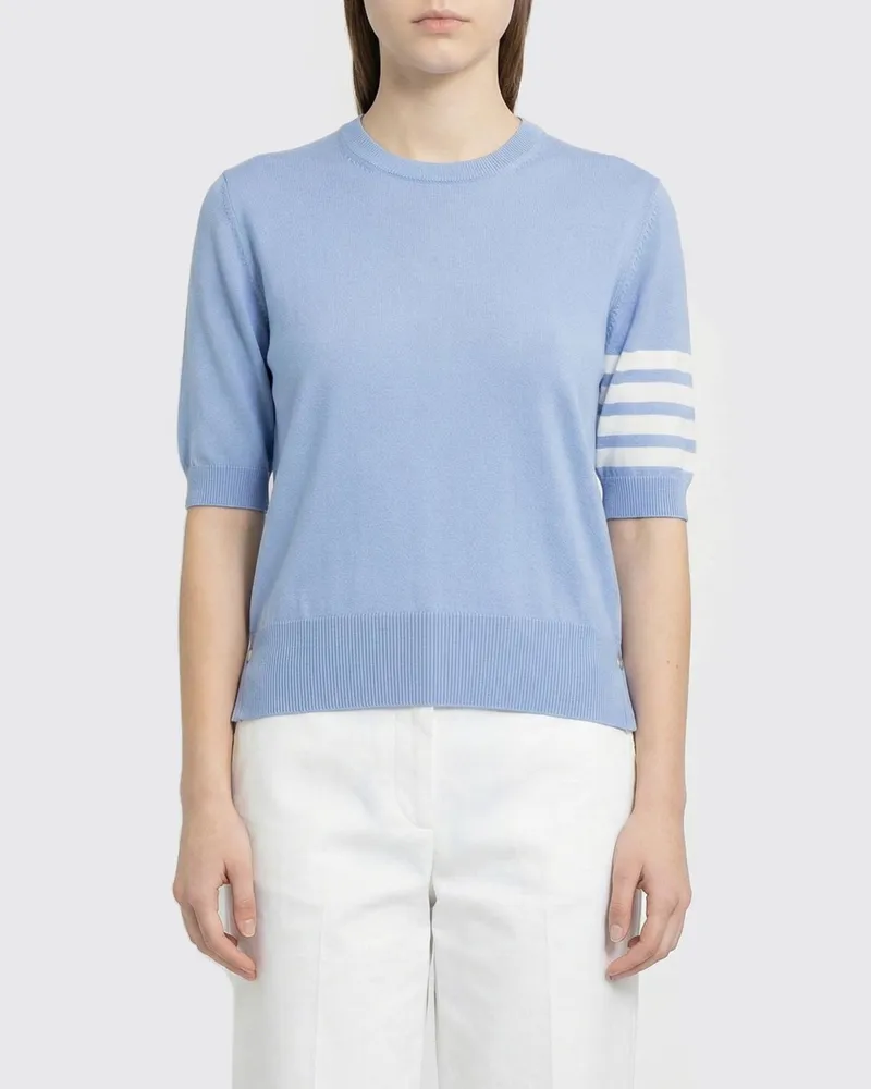 Thom Browne T-shirt damen Hellblau