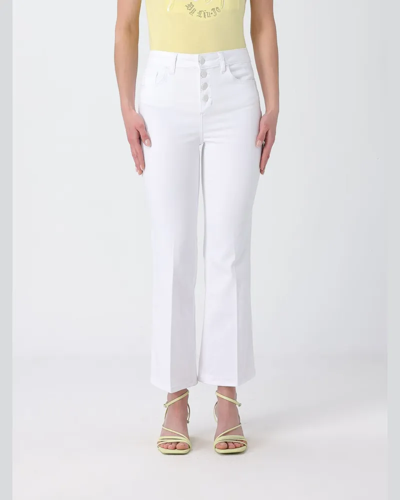 Liu Jo Ausgestellte Jeans mit mittlerer Leibhöhe aus Stretch-Baumwolldenim Weiß