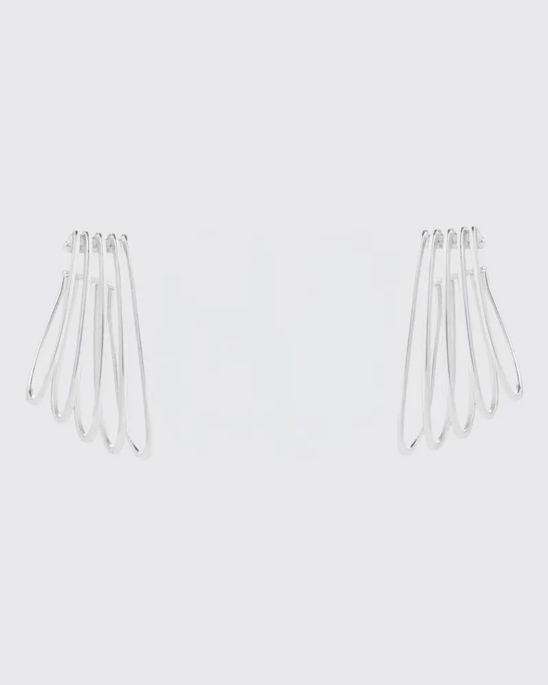 Federica Tosi Asymmetrischer Earcuff mit Anhänger aus verchromtem Messing von Stahl
