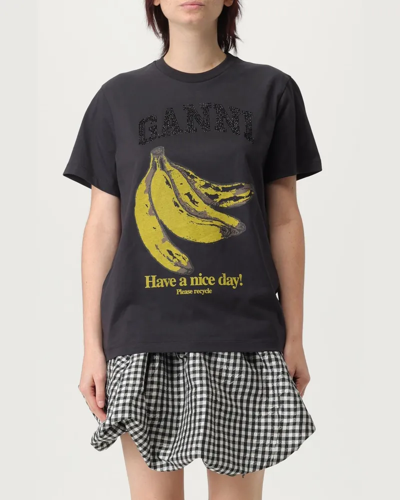 Ganni T-shirt damen Grau