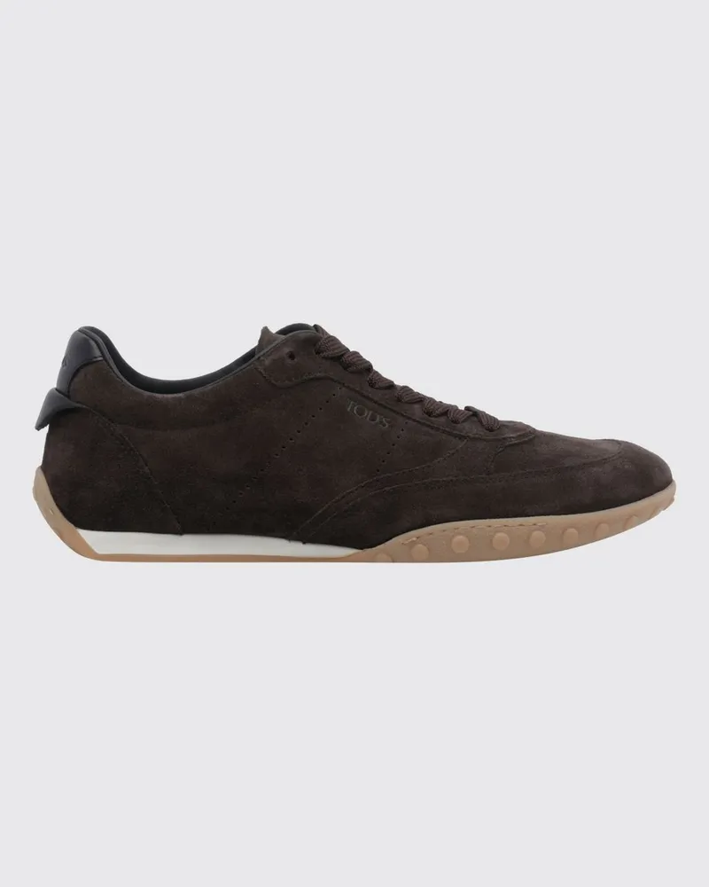 TOD'S Low-Top-Sneaker aus Kalbsveloursleder mit Gommini-Sohle Burnt