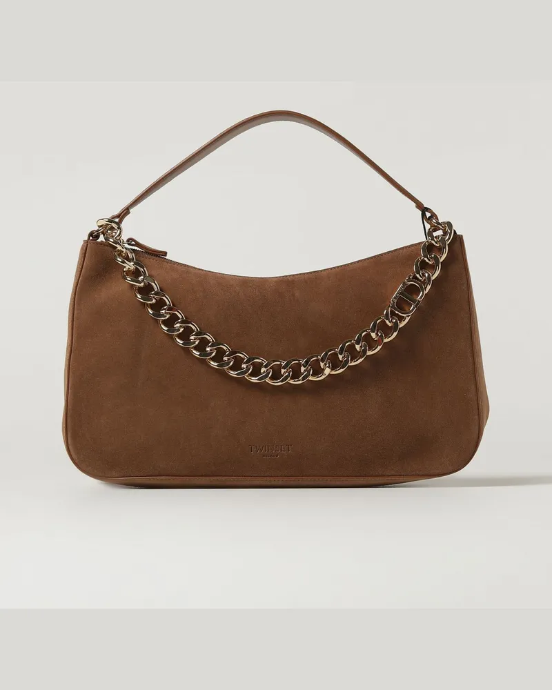 Twin-Set Schultertasche damen Leder
