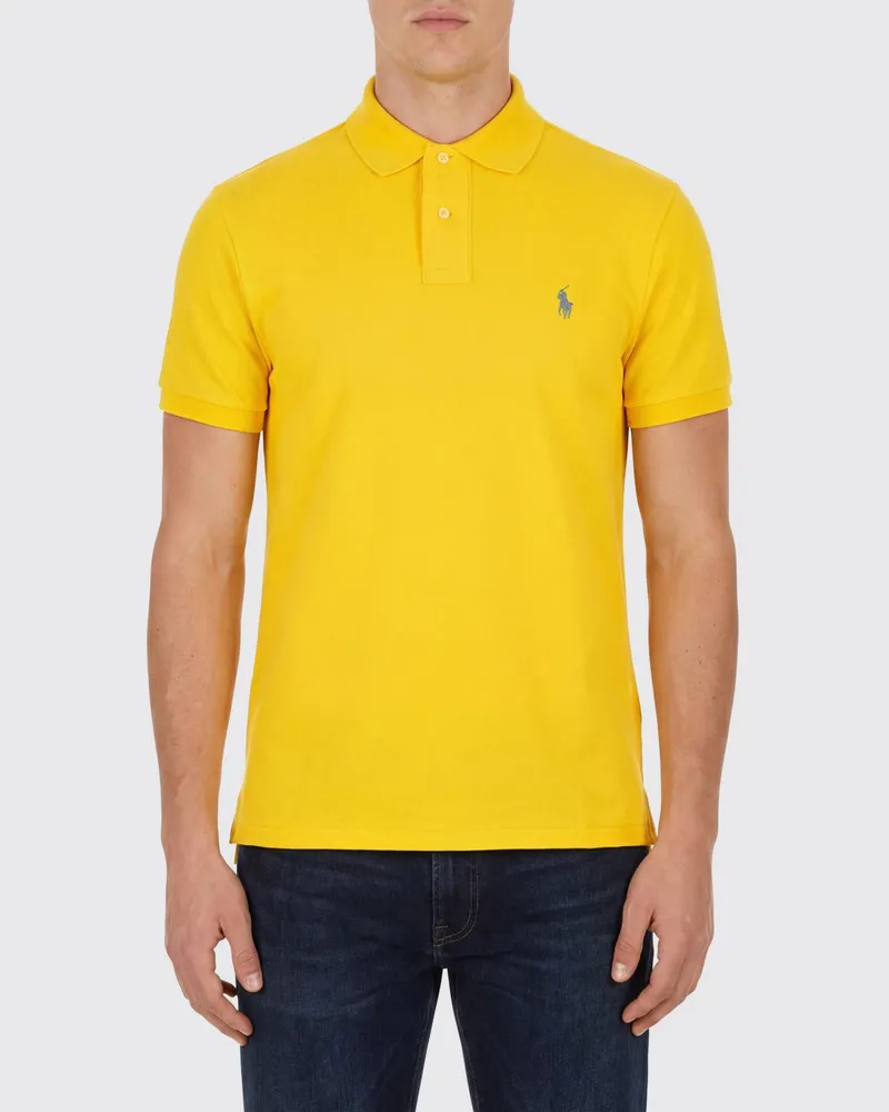 Ralph Lauren Baumwoll-Polohemd mit Pony-Logo Gelb