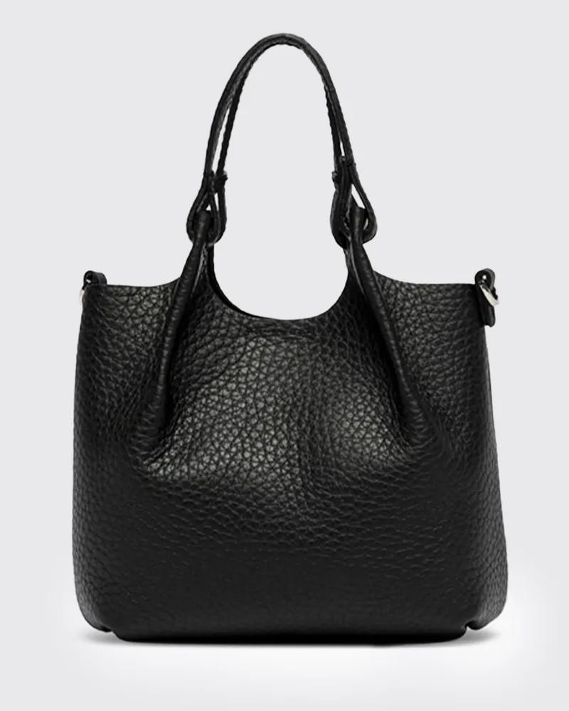 Gianni Chiarini Dua Tasche aus genarbtem Leder Schwarz