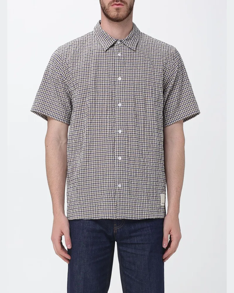 Emporio Armani Casualhemd aus Vichy-Baumwolle Braun