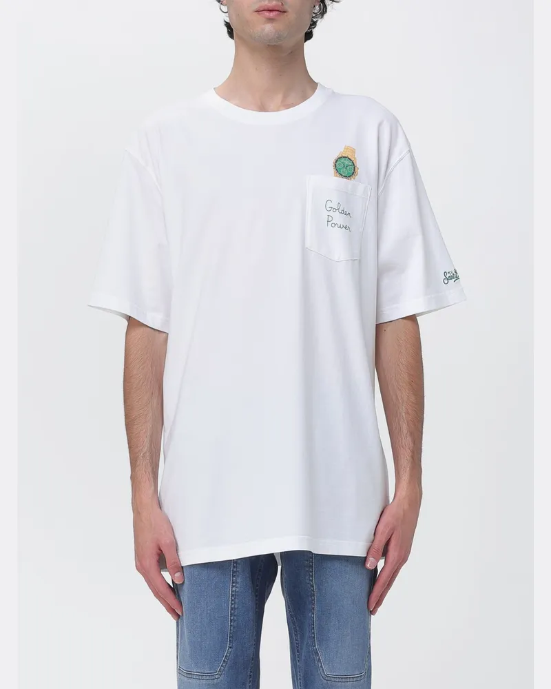 MC2 Saint Barth Baumwoll-T-Shirt mit Logo Weiss