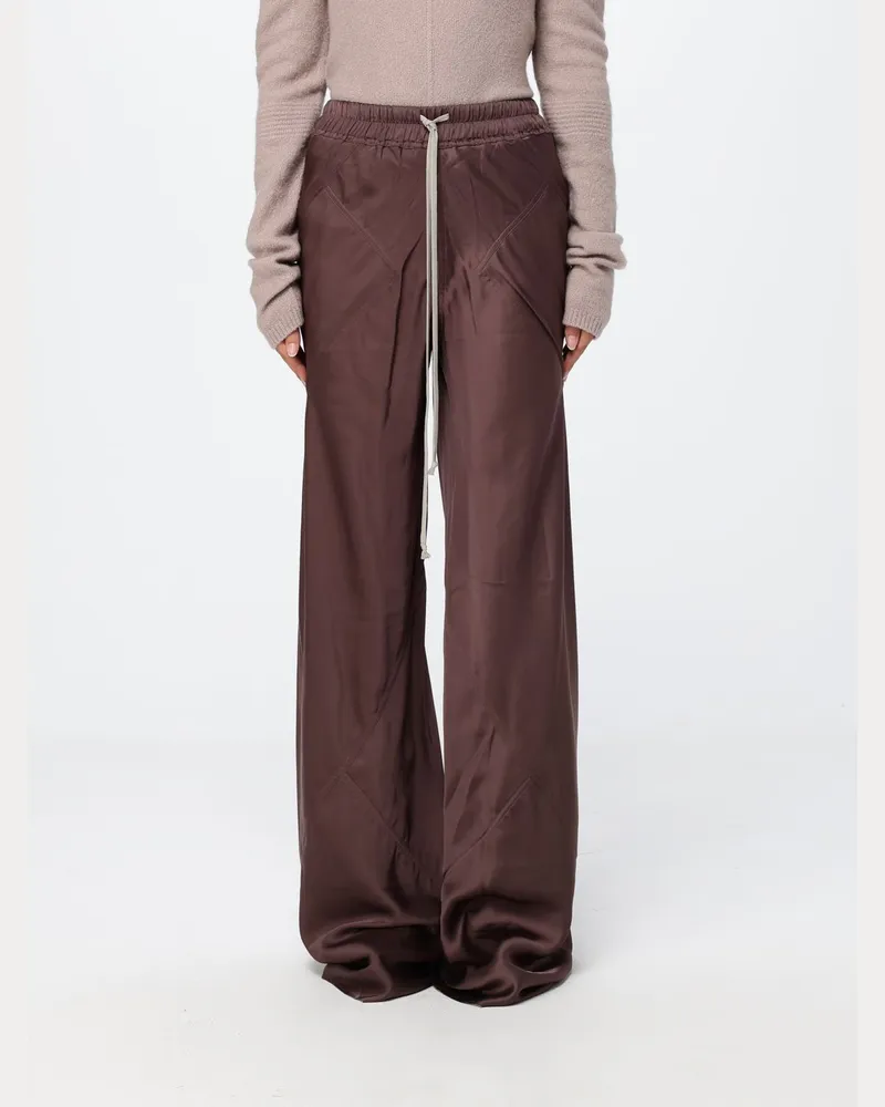 Rick Owens Ausgestellte Jogginghose aus reiner Seide von mit elastischem Bund Weinrot