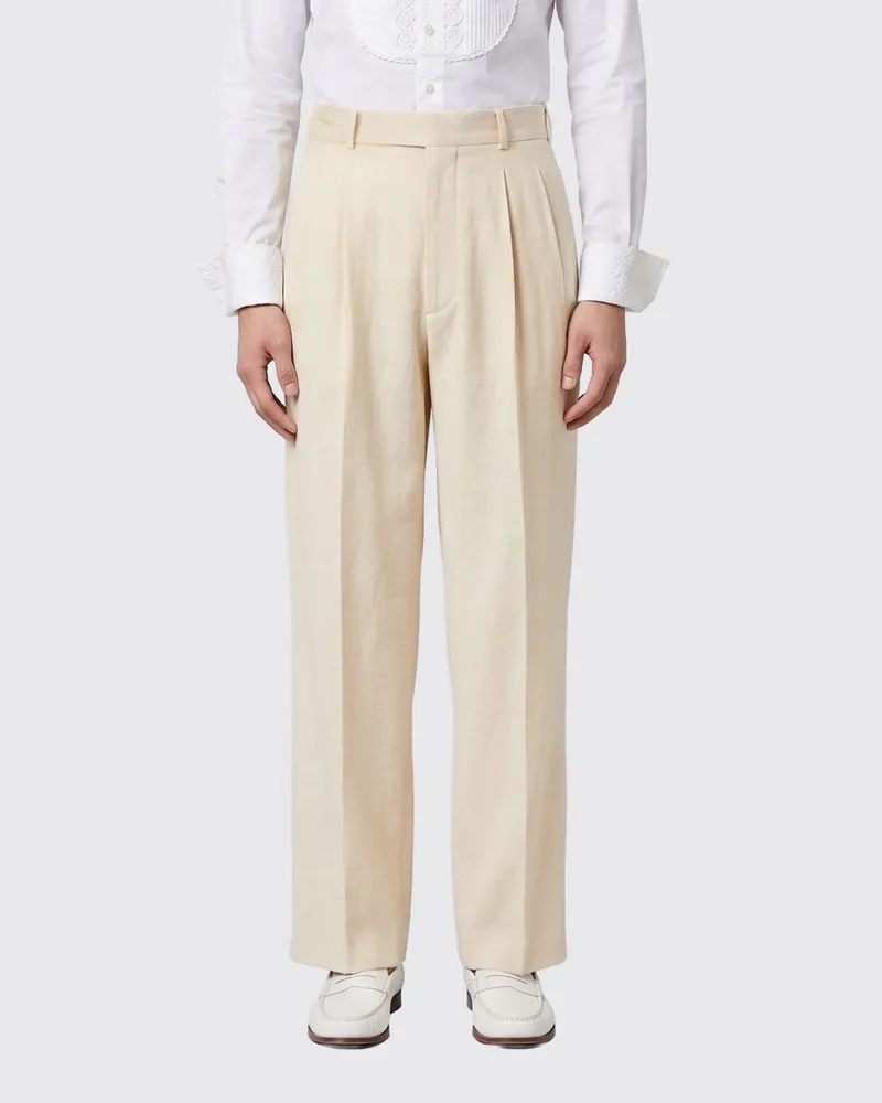 BODE Maßgeschneiderte Hose aus Leinenmischung Cream