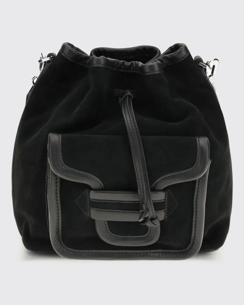 Pierre Hardy Wildleder-Beuteltasche Schwarz