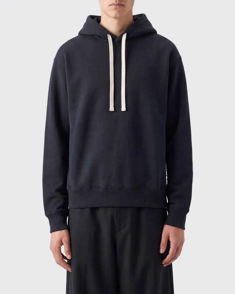 Jil Sander Relaxed-Fit Hoodie aus Baumwolle mit überschnittenen Schultern Blau