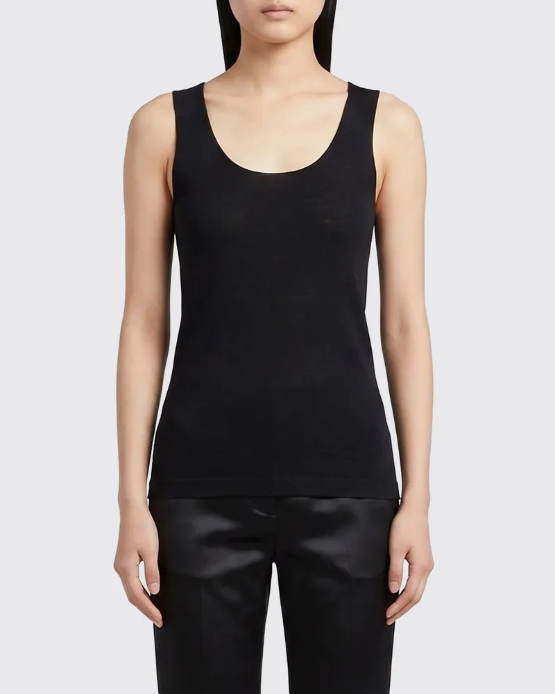 Maison Margiela Slim-Fit-Tanktop aus Baumwolle mit U-Ausschnitt Schwarz
