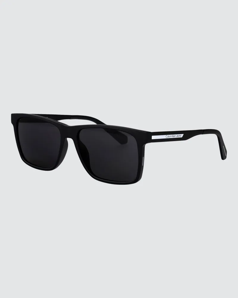 Calvin Klein Aviator-Sonnenbrille aus Acetat mit Kontrastlogo Schwarz