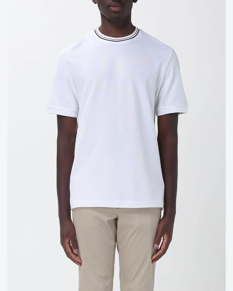 HUGO BOSS Baumwoll-T-Shirt Weiß