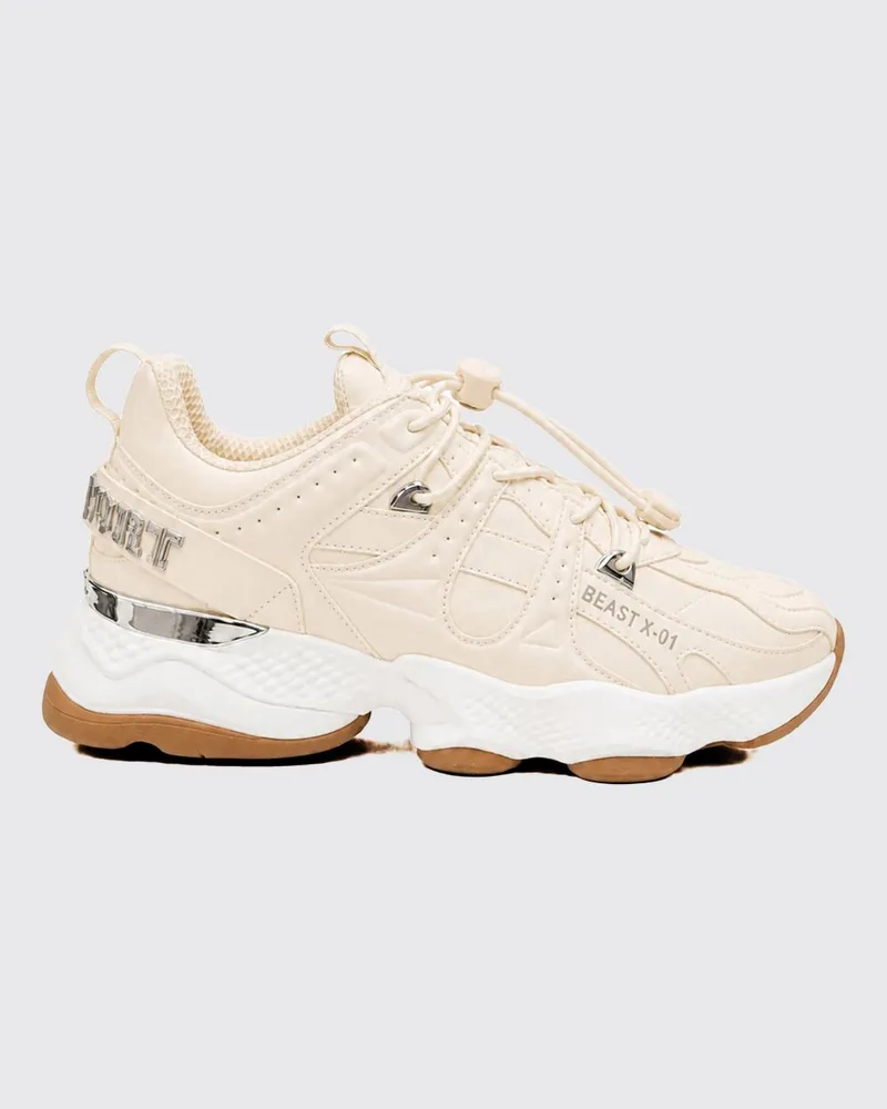Philipp Plein Runner Beast X-01 Low-Top-Sneaker mit Kordelzugverschluss Beige