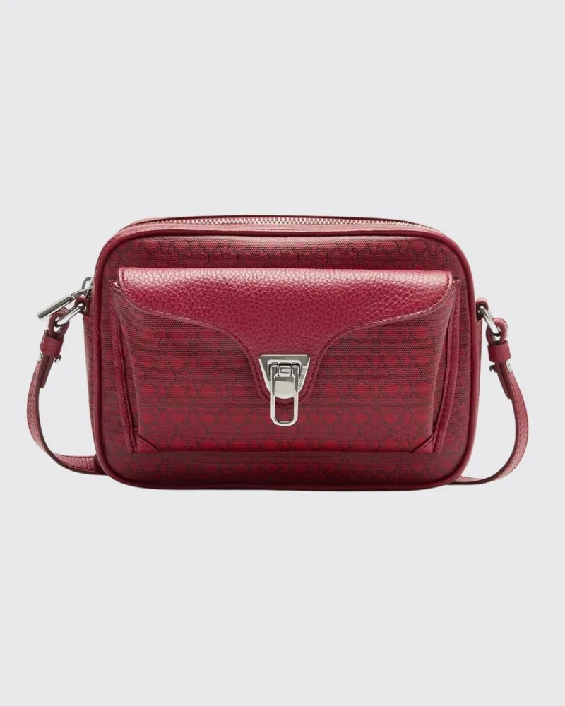 Coccinelle Schultertasche damen Burgunderrot