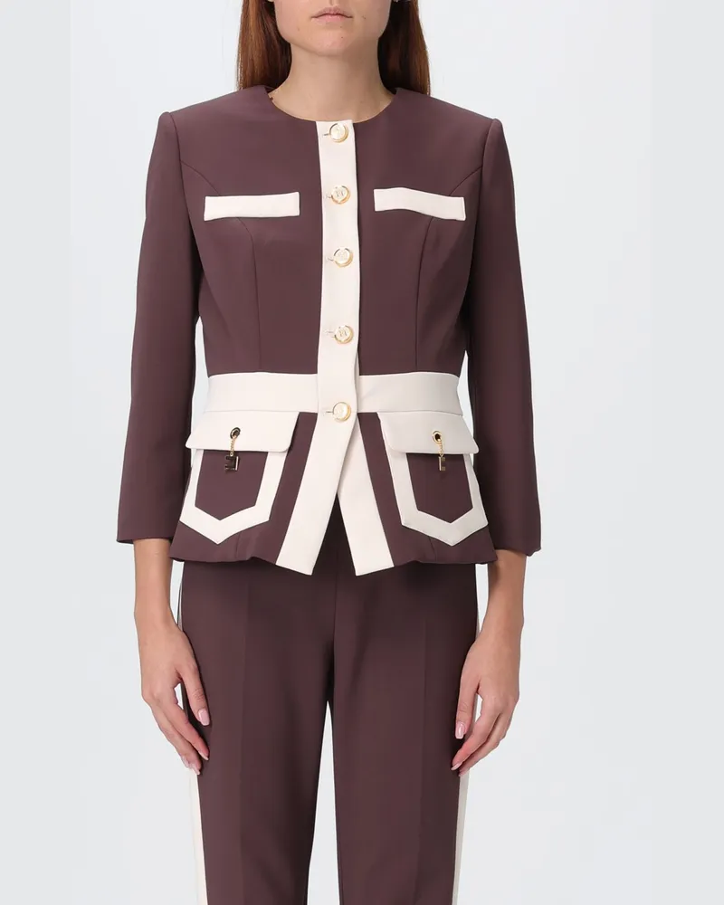 Elisabetta Franchi Blazer damen Weinrot