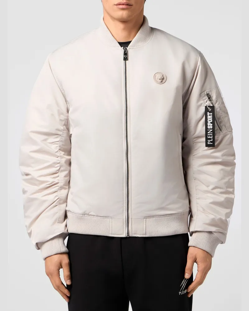Philipp Plein Nylon-Bomberjacke Beige