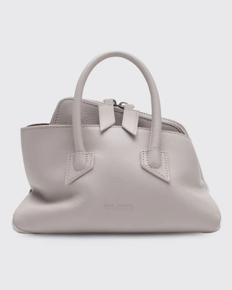 ATTICO La Passeggiata Mini-Handtasche aus gehämmertem Leder Lila
