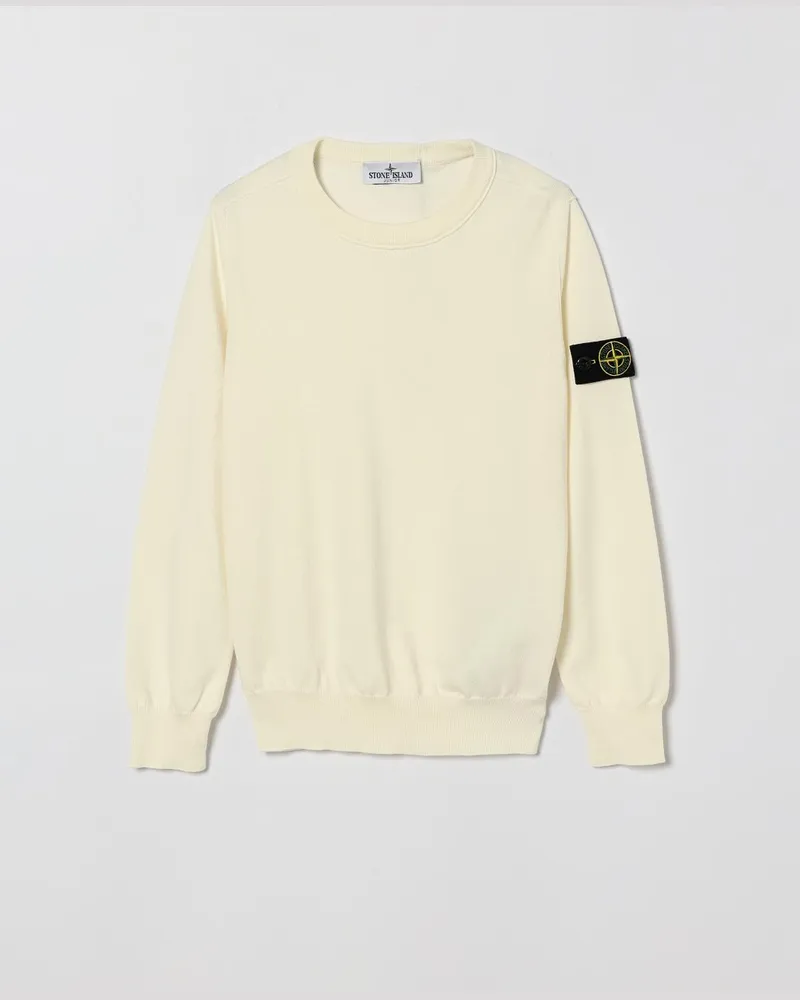 Stone Island Baumwoll-Rundhalstop Weiß