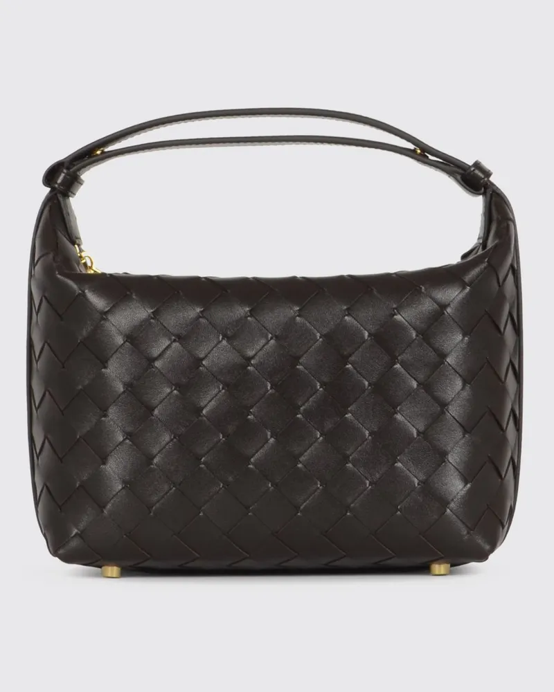 Bottega Veneta Wallace Mini-Handtasche aus geflochtenem Kalbsleder Braun