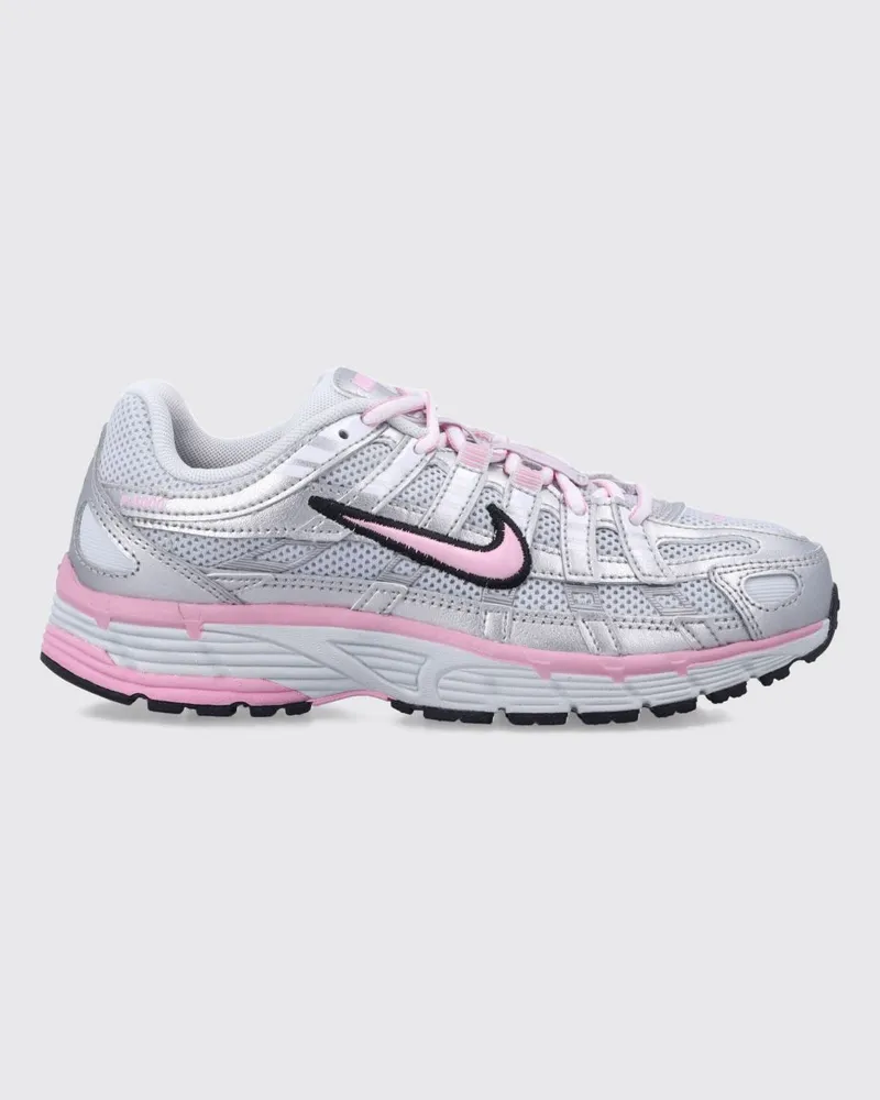 Nike P-6000 Sneaker von aus Mesh und laminiertem Kunstleder mit Swoosh-Logo Platinum