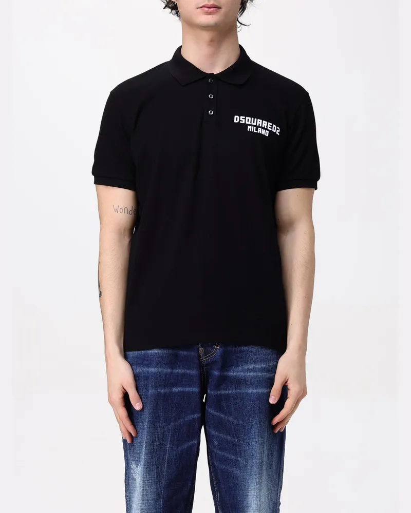 Dsquared2 Polo herren Schwarz