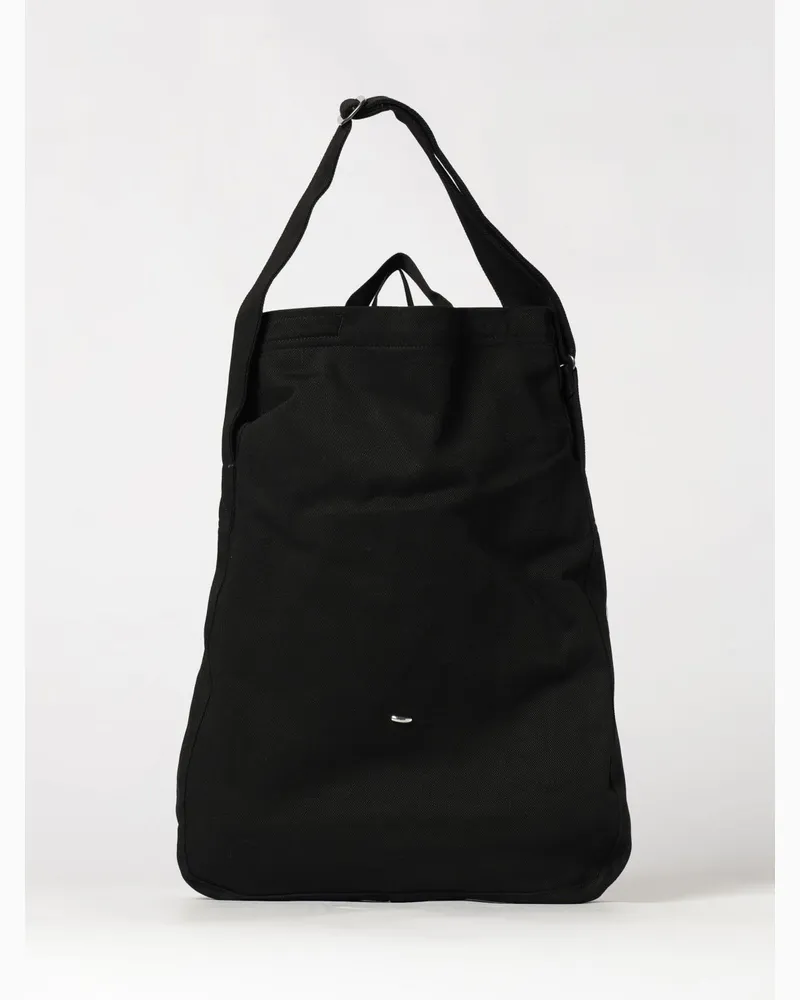 Our Legacy Große Sling Tote-Bag aus Baumwolle mit doppeltem Henkel und aufgesetztem Logo Schwarz