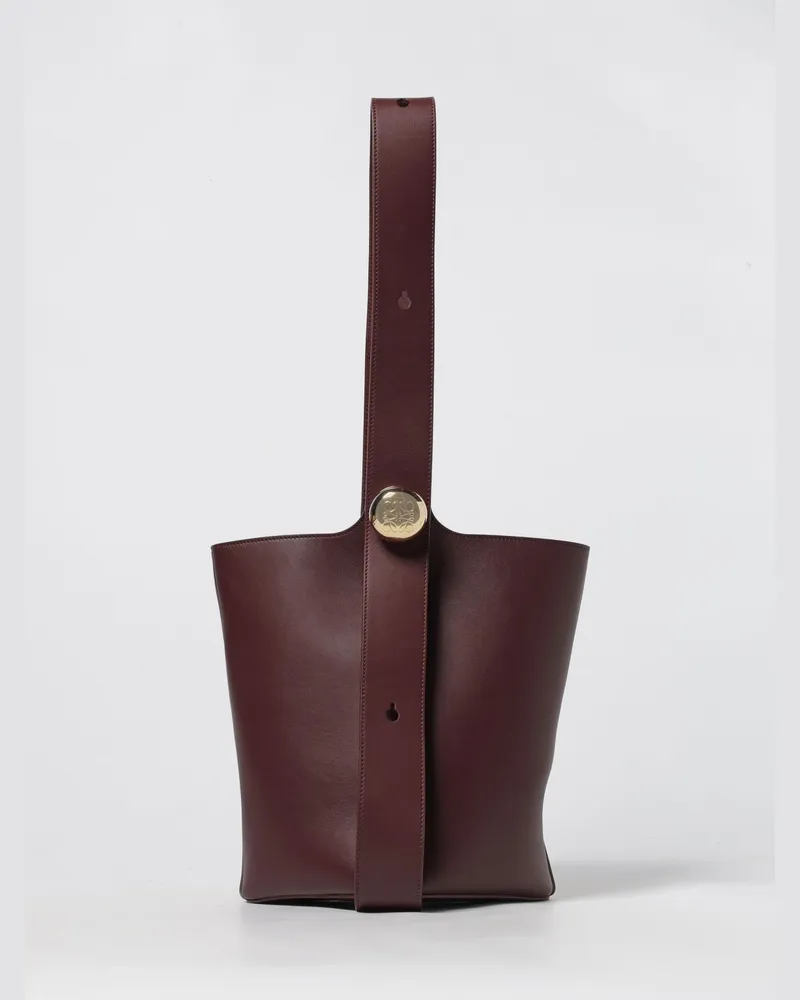 Loewe Schultertasche damen Burgunderrot