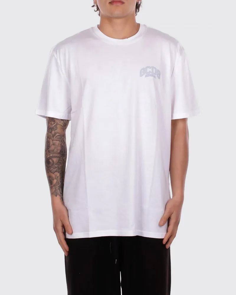 GCDS Baumwoll-T-Shirt mit Logo Grün