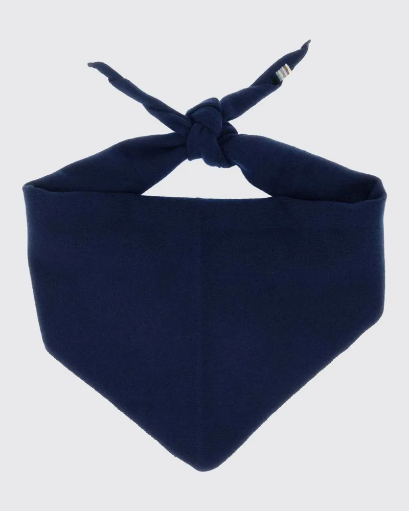 extreme cashmere Bandana aus reinem Kaschmir mit Bindebändern Blau