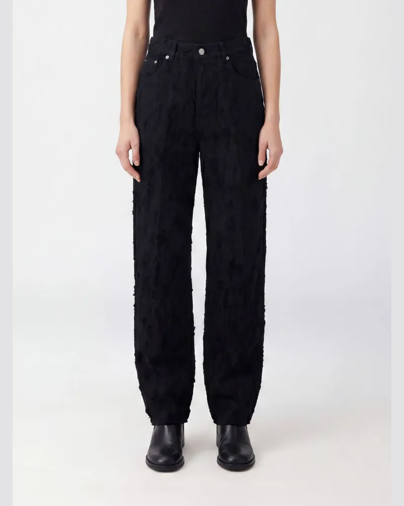 Haikure Distressed Denim Wide-Leg Jeans Grau
