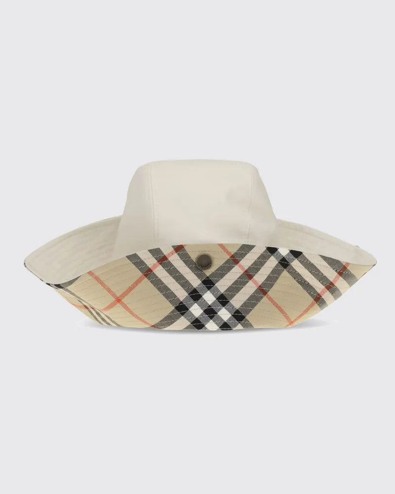 Burberry Fischerhut aus Baumwolle mit Vintage-Check-Muster und breiter Krempe Beige