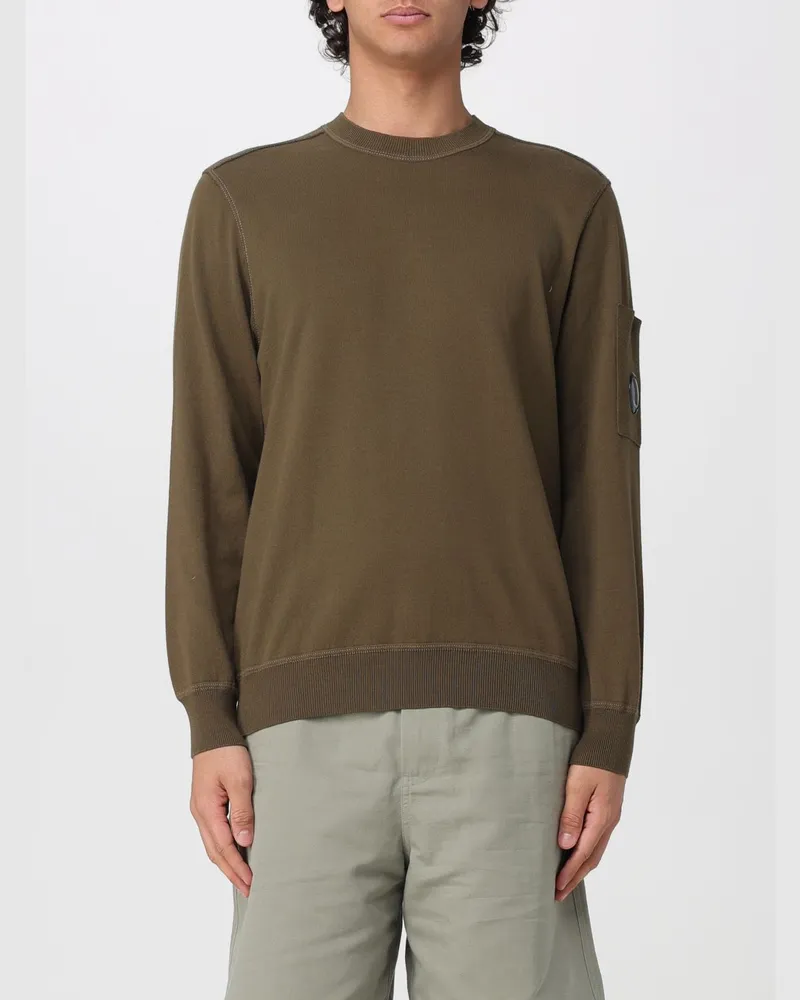 C.P. Company Rundhals-Sweatshirt aus Baumwolle Grün