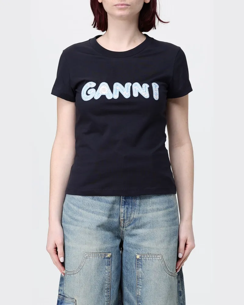 Ganni T-shirt damen Schwarz
