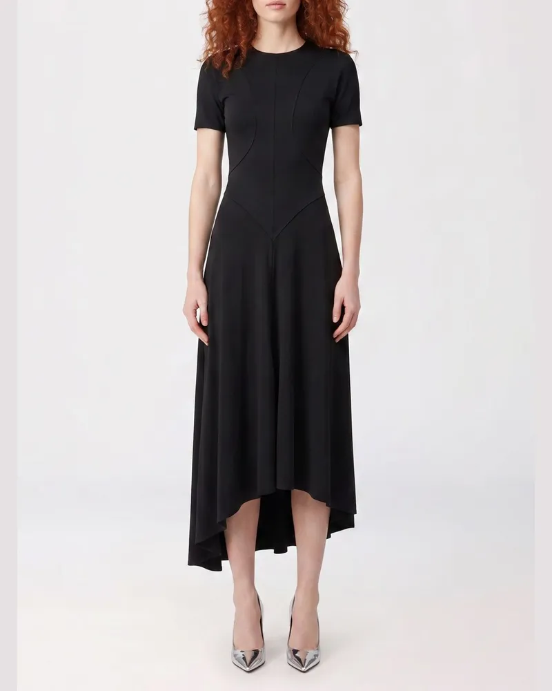 Victoria Beckham Asymmetrisches Jerseykleid Schwarz