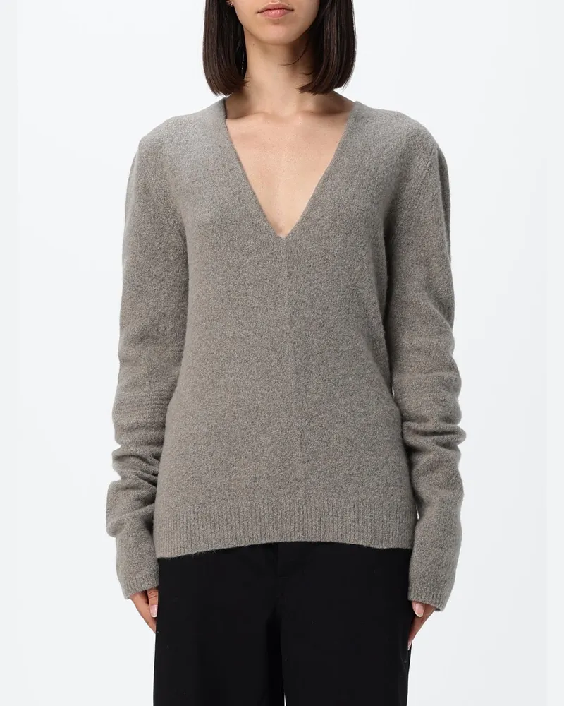 Rick Owens Lange Kaschmir-Strickweste von mit tiefem V-Ausschnitt Dust