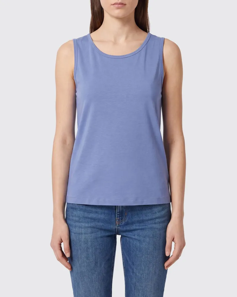 Herno Slim-Fit-Tanktop aus Baumwolle mit Rundhalsausschnitt Hellblau