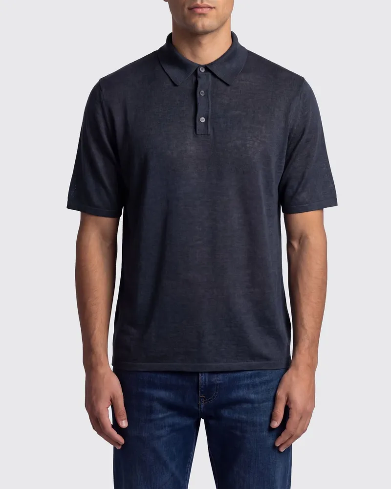 Roberto Collina Polo herren Blau