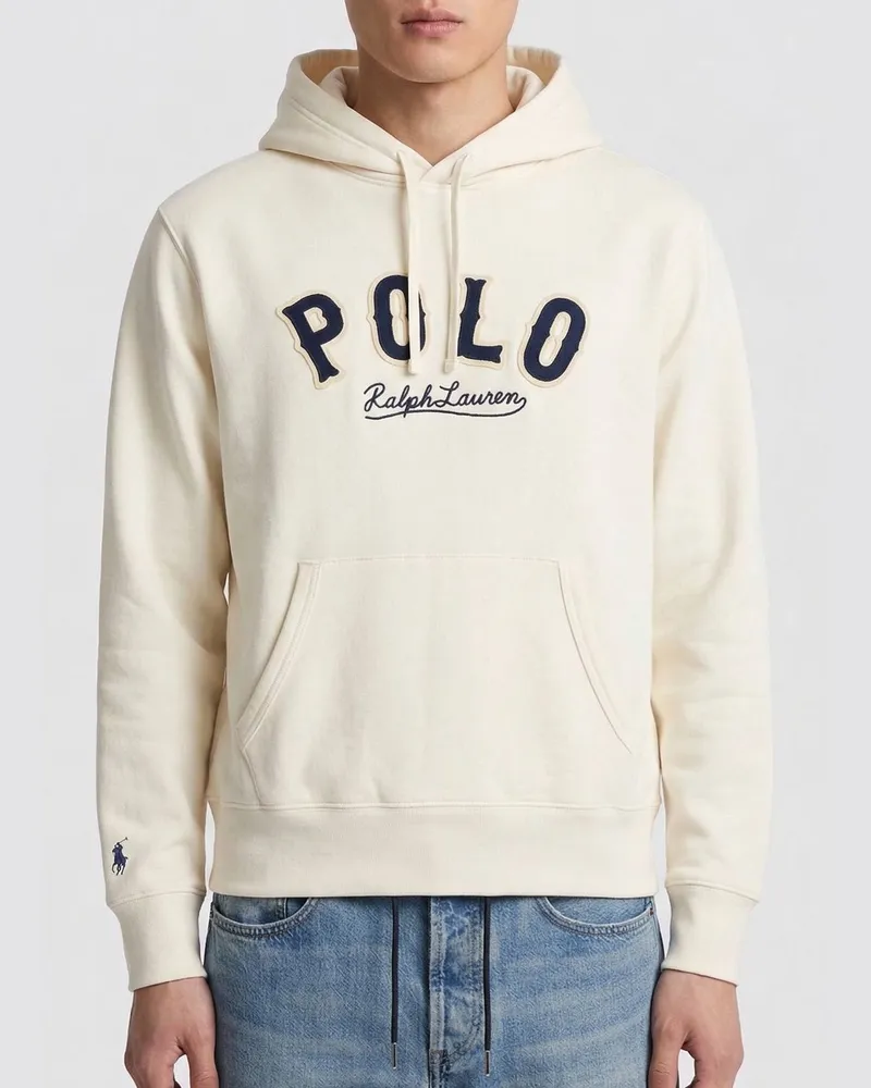 Ralph Lauren Kapuzenpullover aus Baumwollmischung mit Logo Weiß