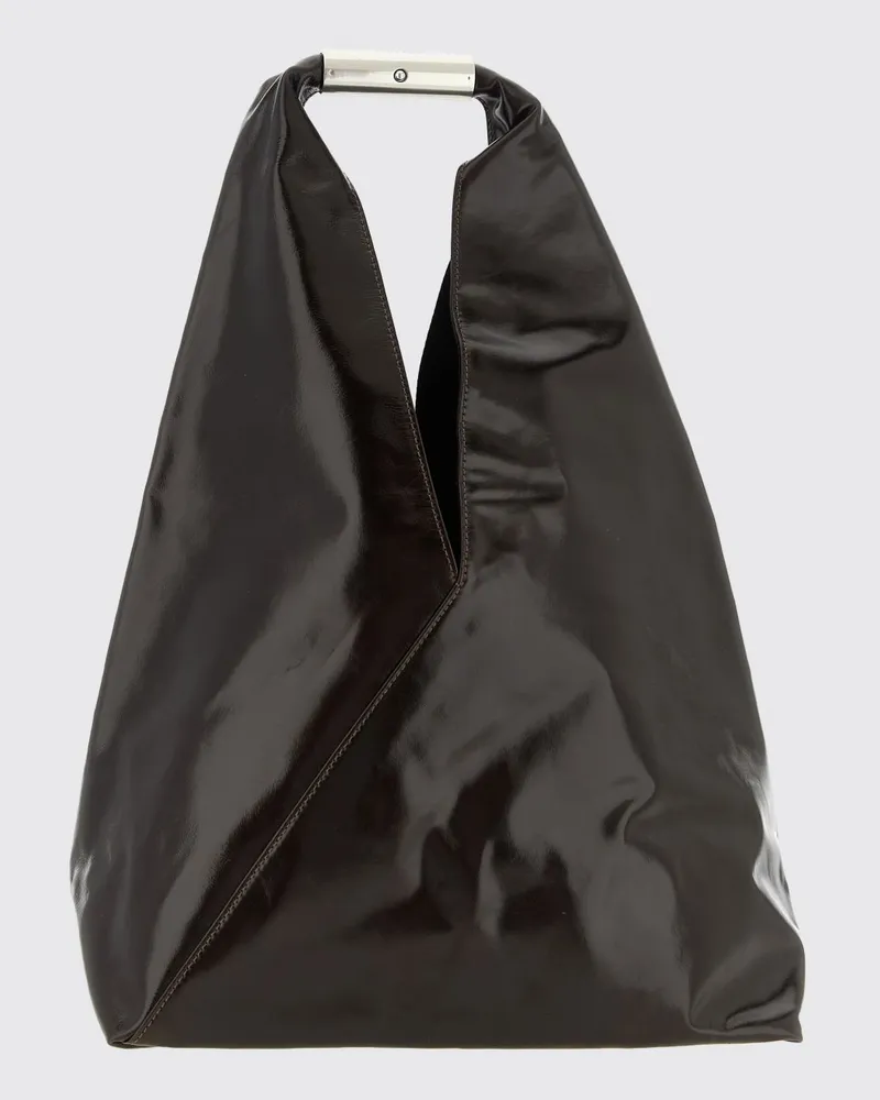 Maison Margiela Japanese Handtasche aus Glattleder mit ikonischer Naht Braun