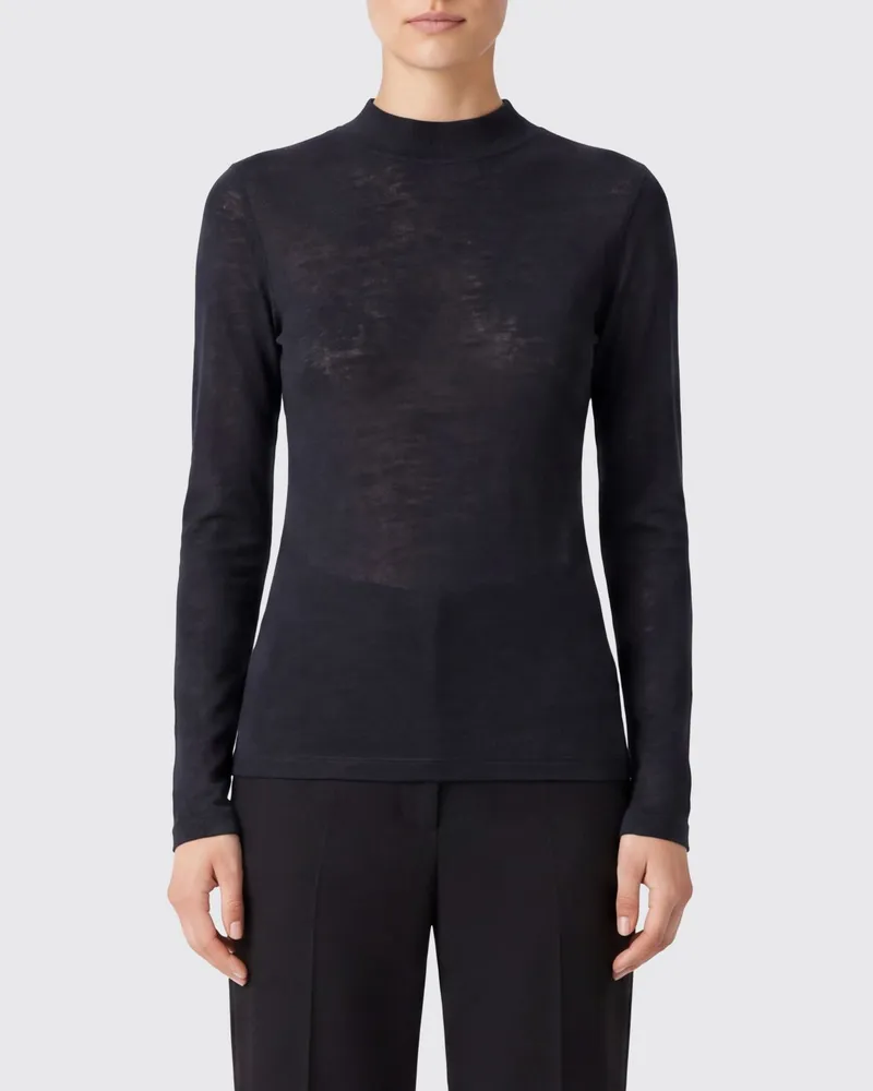 Filippa K Langärmliger Slim-Fit-Rollkragenpullover aus Lyocell und Kaschmir Schwarz