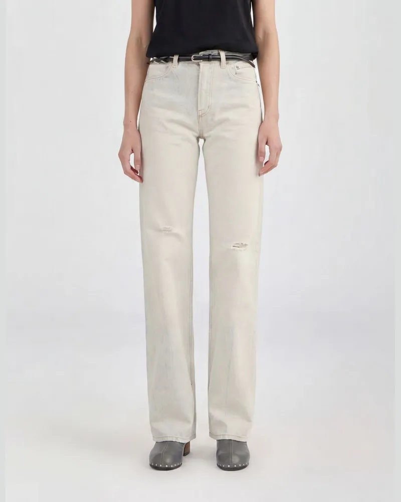 Our Legacy Gerade geschnittene Jeans mit mittlerer Leibhöhe aus Vintage-Baumwolldenim Hellblau