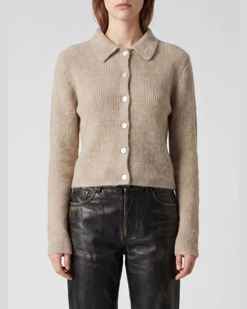 Our Legacy Slim Fit Cardigan von aus Alpakawollmischung mit klassischem Kragen Sage