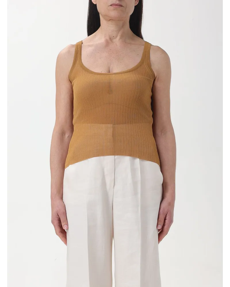 Max Mara Top damen Leder