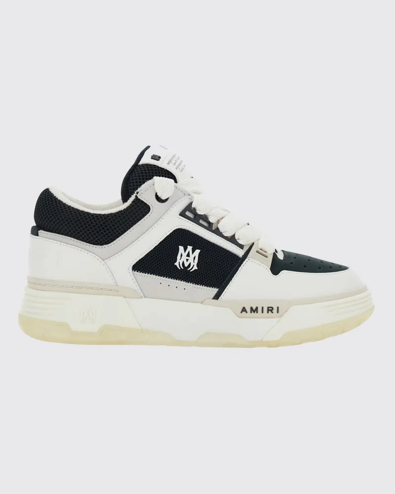 Amiri MA-1 Sneaker aus Leder und Mesh mit Monogramm und gepolstertem Knöchel Weiss