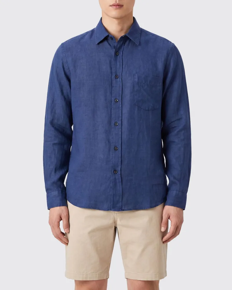 120% Lino T-shirt herren Navy